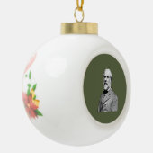 Generaal ⚔️🎩 Robert E. Lee Army Green Keramische Bal Ornament (Links)