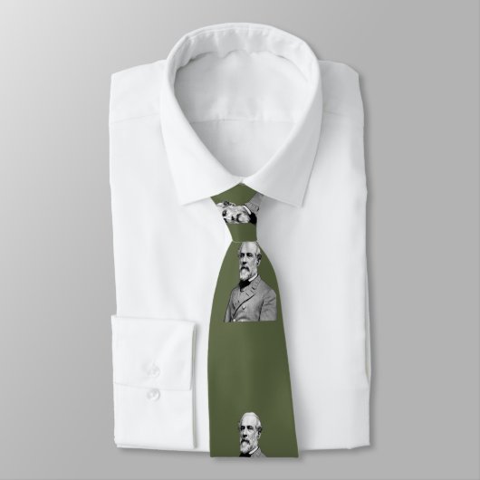 Generaal ⚔️🎩 Robert E. Lee Army Green Stropdas (Gebonden)