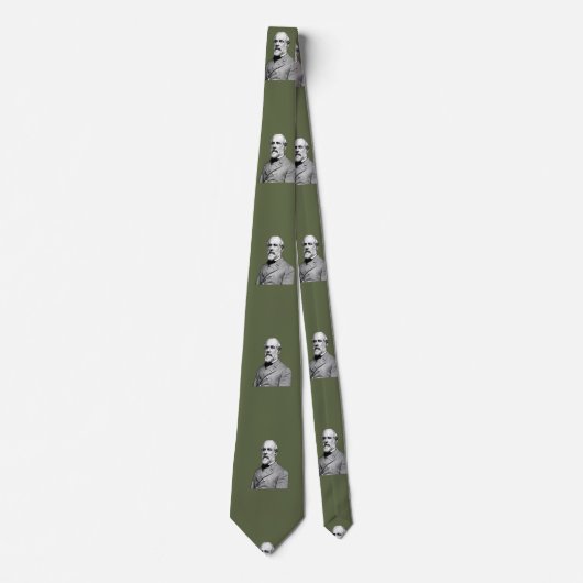 Generaal ⚔️🎩 Robert E. Lee Army Green Stropdas (Voorkant)