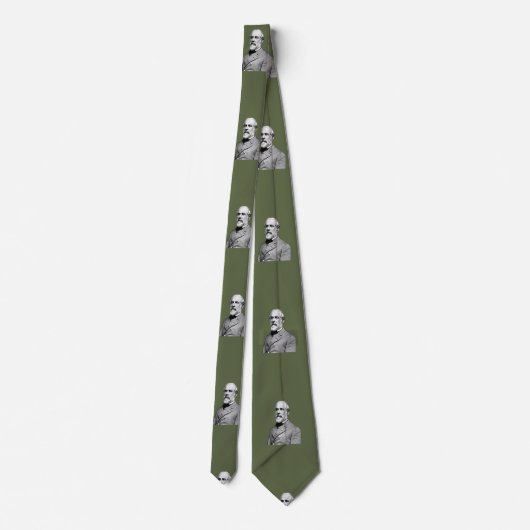 Generaal ⚔️🎩 Robert E. Lee Army Green Stropdas (Achterkant)
