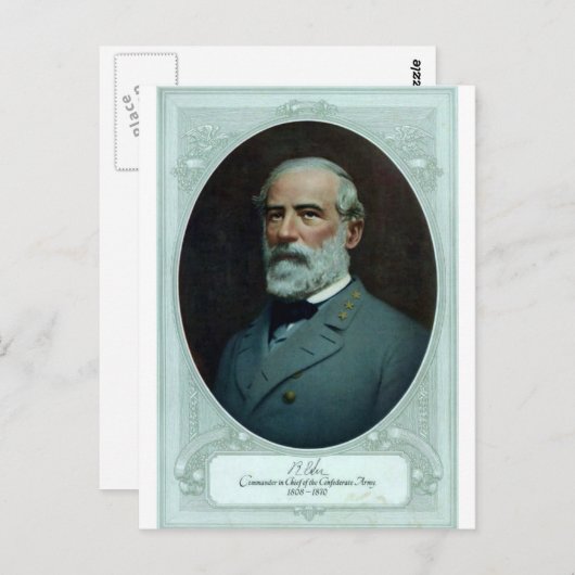 Generaal Robert E. Lee Briefkaart (Voorkant / Achterkant)