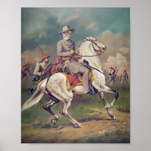 Generaal Robert E. Lee over Horseback Poster (Voorkant)