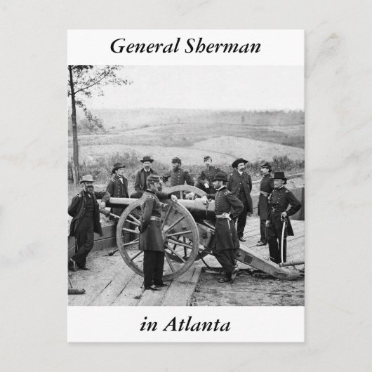 Generaal Sherman in Atlanta, 1864 Briefkaart (Voorkant)
