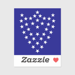 Generaal Sherman's Battle Flag Sticker (vierkant)