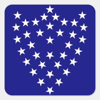 Generaal Sherman's Battle Flag Sticker (vierkant)