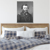 Generaal Ulysses Simpson Grant, gegraveerd na een Canvas Afdruk (Insitu (Slaapkamer))