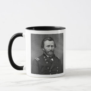 Generaal Ulysses Simpson Grant, gegraveerd na een  Mok