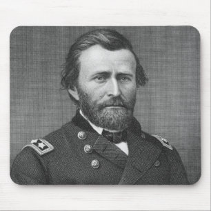 Generaal Ulysses Simpson Grant, gegraveerd na een Muismat