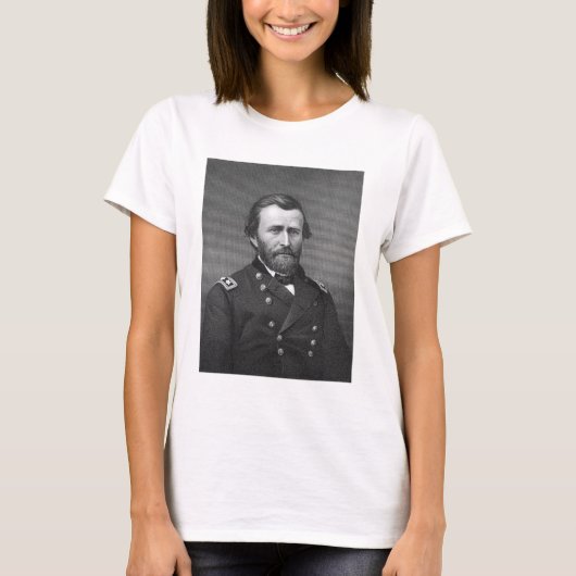 Generaal Ulysses Simpson Grant, gegraveerd na een  T-shirt (Voorkant)