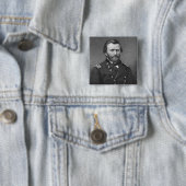 Generaal Ulysses Simpson Grant, gegraveerd na een  Vierkante Button 5,1 Cm (In situ)