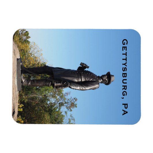 Generaal Warren-standbeeld in Gettysburg PA Magneet (Horizontaal)