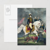 Generaal William H. Harrison bij de slag Briefkaart (Voorkant / Achterkant)