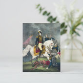Generaal William H. Harrison bij de slag Briefkaart (Staand voorkant)