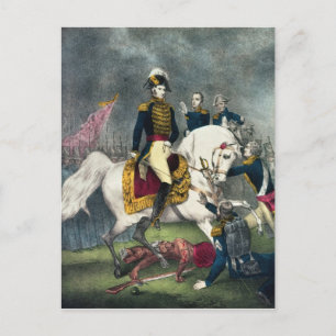 Generaal William H. Harrison bij de slag Briefkaart