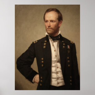 Generaal William Sherman Painting Poster