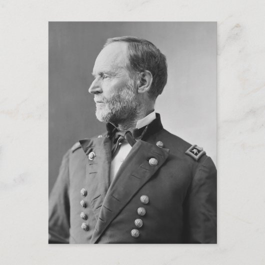 Generaal William Tecumseh Sherman Briefkaart (Voorkant)