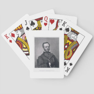 Generaal William Tecumseh Sherman, gegraveerd na e Pokerkaarten