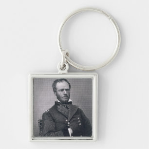 Generaal William Tecumseh Sherman, gegraveerd na e Sleutelhanger