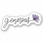 Generaal Word Flower-laptop | Afgesneden Sticker (Voorkant)