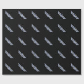 General Air Pilot Chrome like Star Wings Black Cadeaupapier (Vlak)
