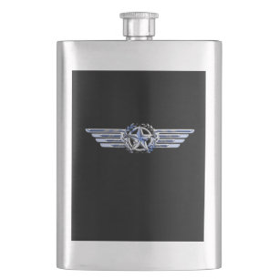 General Air Pilot Chrome like Star Wings Black Heupfles