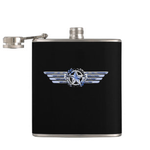 General Air Pilot Chrome like Star Wings Black Heupfles