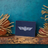 General Air Pilot Chrome like Wings Compass Fotoplaat (Zijkant)