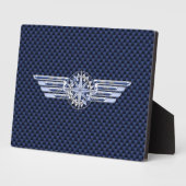 General Air Pilot Chrome like Wings Compass Fotoplaat (Zijkant)