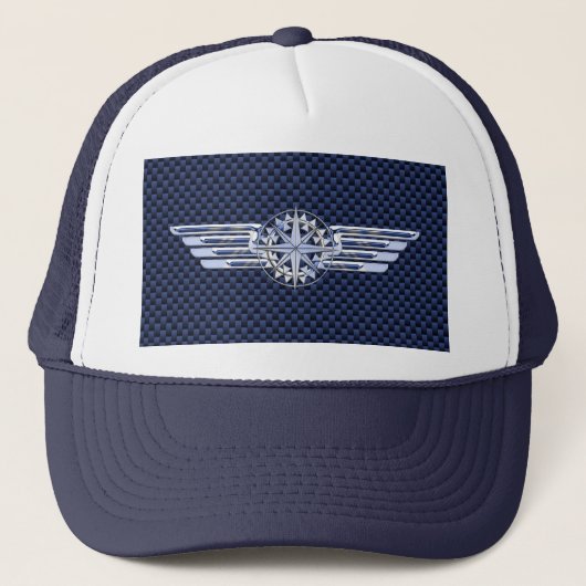 General Air Pilot Chrome like Wings Compass Trucker Pet (Voorkant)