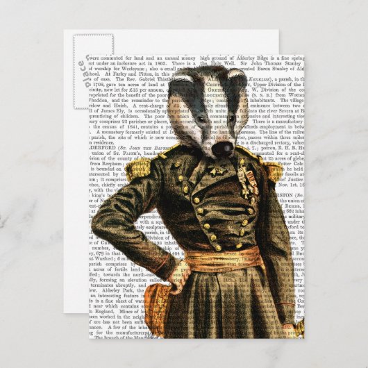 General Badger Briefkaart (Voorkant / Achterkant)