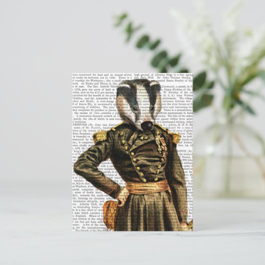 General Badger Briefkaart (Staand voorkant)