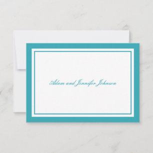 General Bedankt voor je notitiekaarten (Aqua Blauw Notitiekaartje