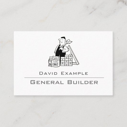 General Builder met Visitekaartje Illustratie (Voorkant)