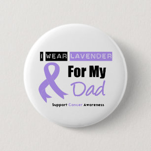 General Cancer I Draag lavender voor mijn vader Ronde Button 5,7 Cm
