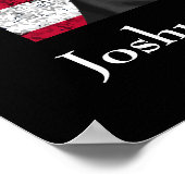 General Chamberlain en de Amerikaanse vlag Poster (Hoek)