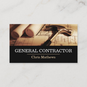 General Contractor Builder Construction Business C Visitekaartje