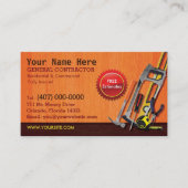 General Contractor Handyman-visitekaartje Visitekaartje (Voorkant)