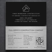General Contractor Metallic Industrial QR Code Visitekaartje