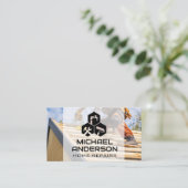 General Contractor Working on Roof Visitekaartje (Staand voorkant)