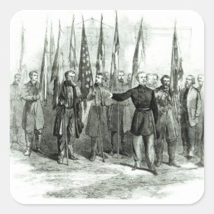 General Custer Vierkante Sticker
