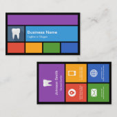 General Dentist - Colorful Tegel Creative Visitekaartje (Voorkant / Achterkant)