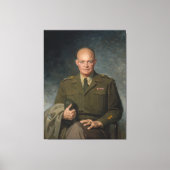 General Dwight Eisenhower 5 Star Painted Portret Canvas Afdruk (Voorkant)