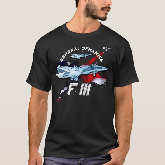 General Dynamics F-111 USAF Fighterjet T-shirt (Voorkant)