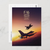 General Dynamics F-16 Fighting Falcon briefkaart (Voorkant / Achterkant)