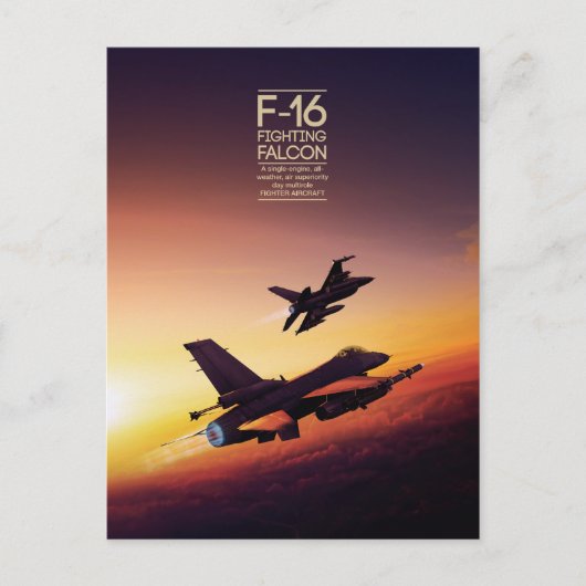 General Dynamics F-16 Fighting Falcon briefkaart (Voorkant)