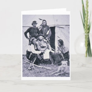 General George A. Custer (1839-76) met zijn Indiër Kaart