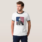 General Grant en de Amerikaanse vlag T-shirt (Voorkant volledig)