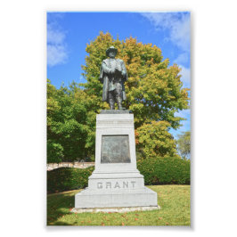 General Grant Statue, Fort Leavenworth, Kansas Foto Afdruk