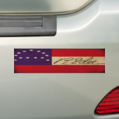 General Lee Headquarters vlag met handtekening Bumpersticker (Op auto)