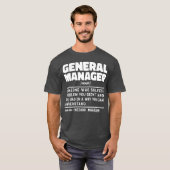 General Manager Noun Cool Worker Grappige uitsprak T-shirt (Voorkant volledig)